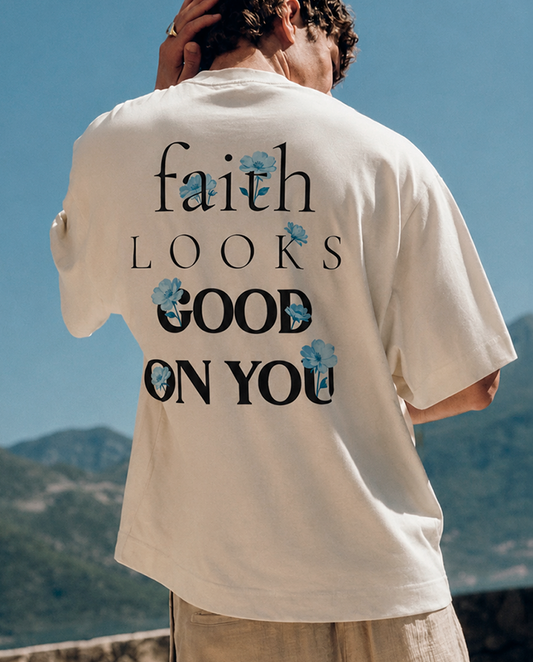 Faith Looks Good Oversize Tee